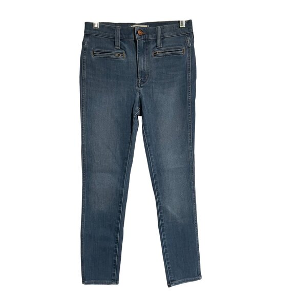 Madewell Roadtripper High-Rise Skinny Jeggings Size 24P Blue Denim Medium Wash - Picture 1 of 7